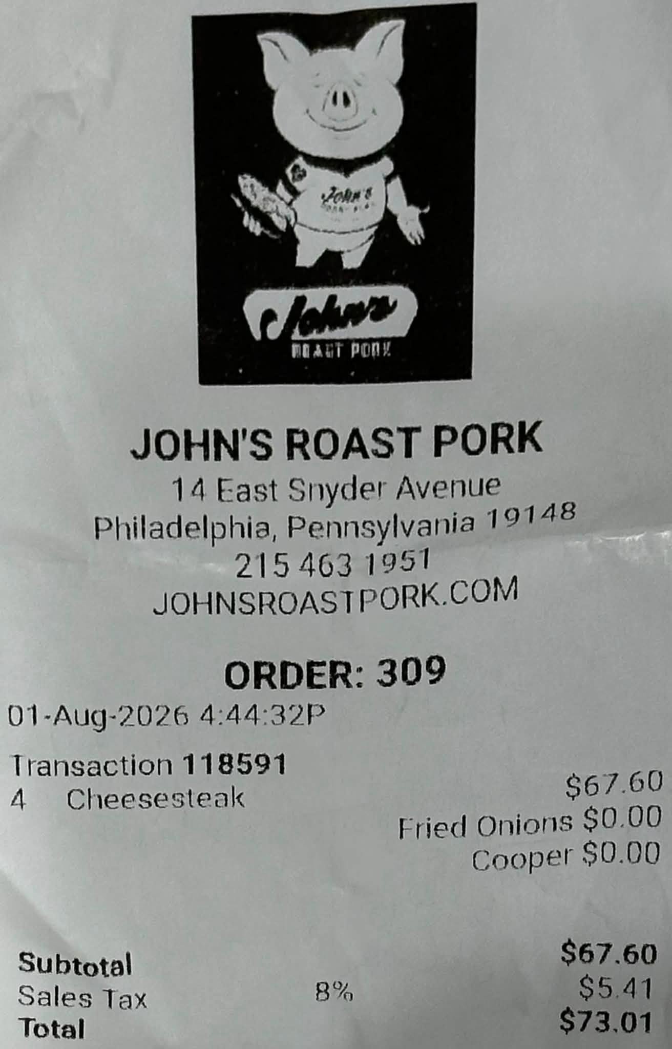 Community-submitted cheesesteak photo